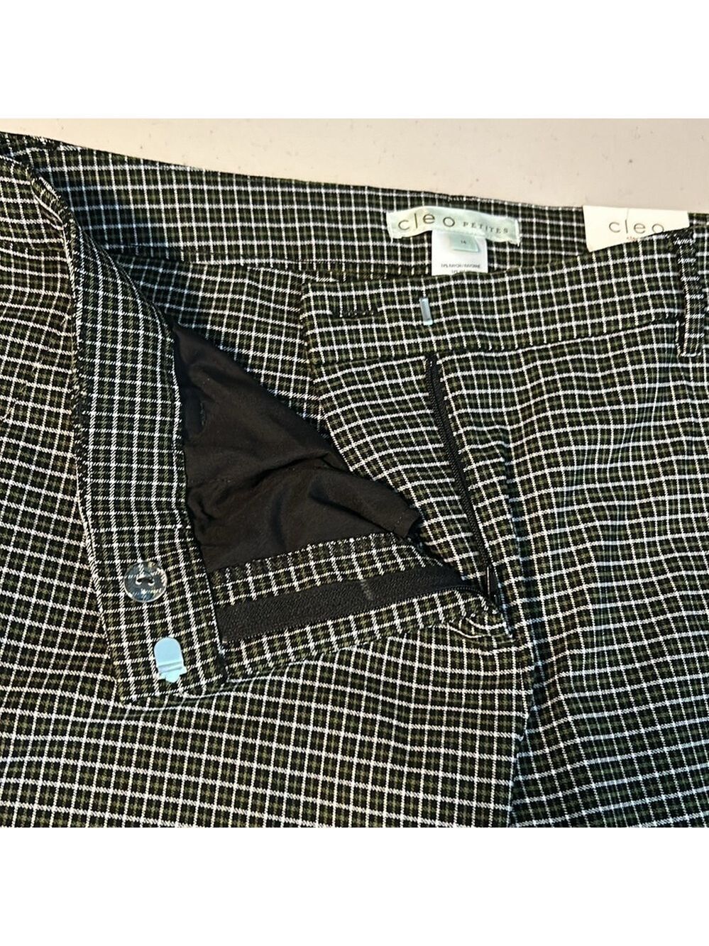 Cleo Plaid Slim Ankle Trouser Pant NWT - Picture 8 of 13